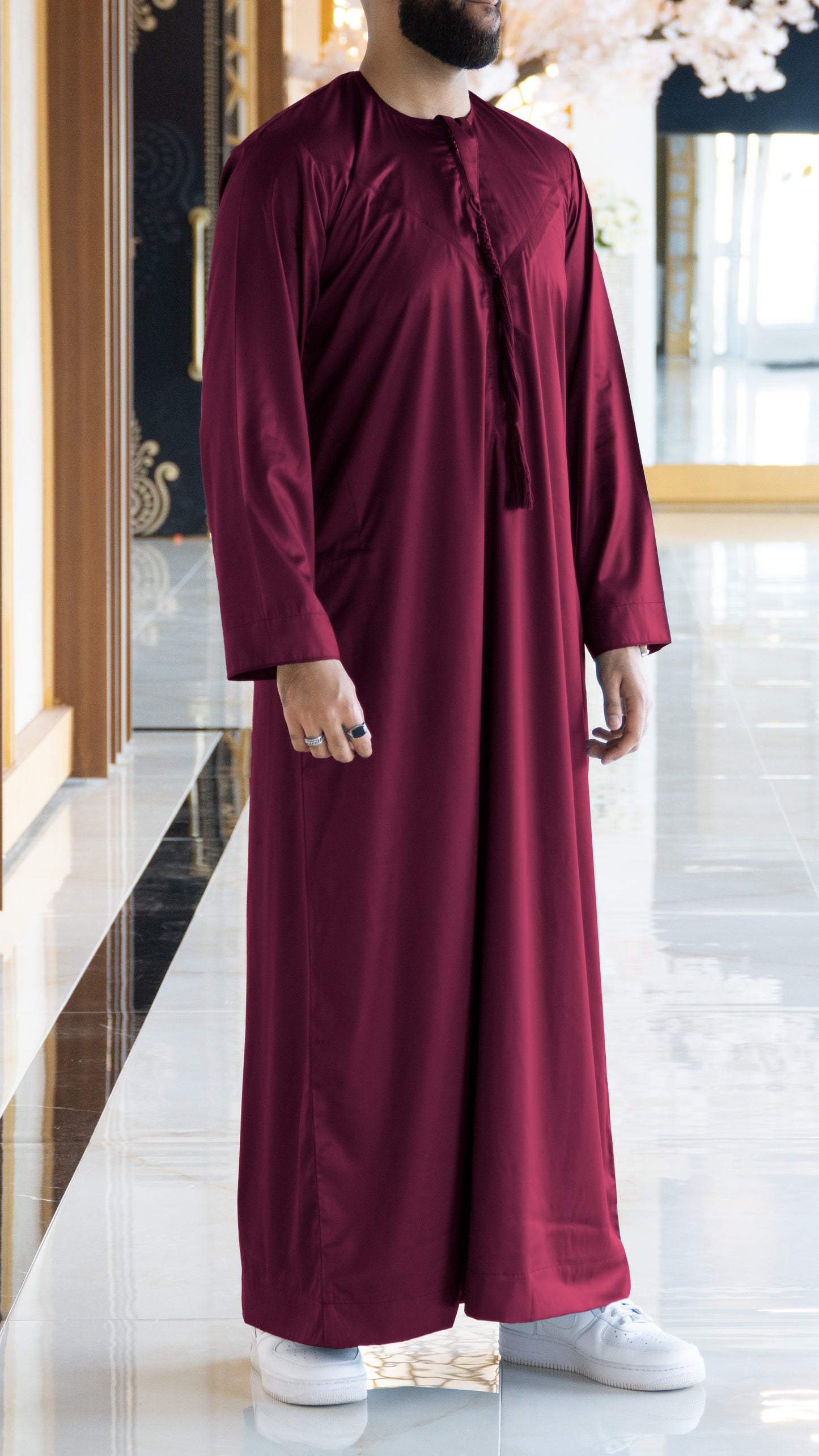 Majestic Maroon Emirati Thobe