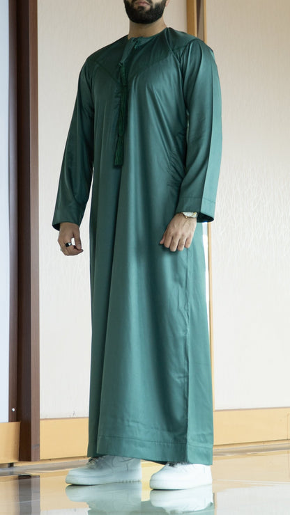 Emerald Green Emirati Thobe - Al-Jameel