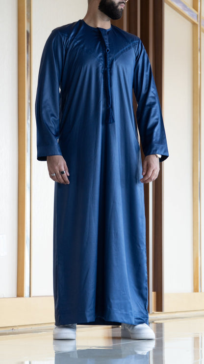 Royal Blue Emirati Thobe - Al-Jameel